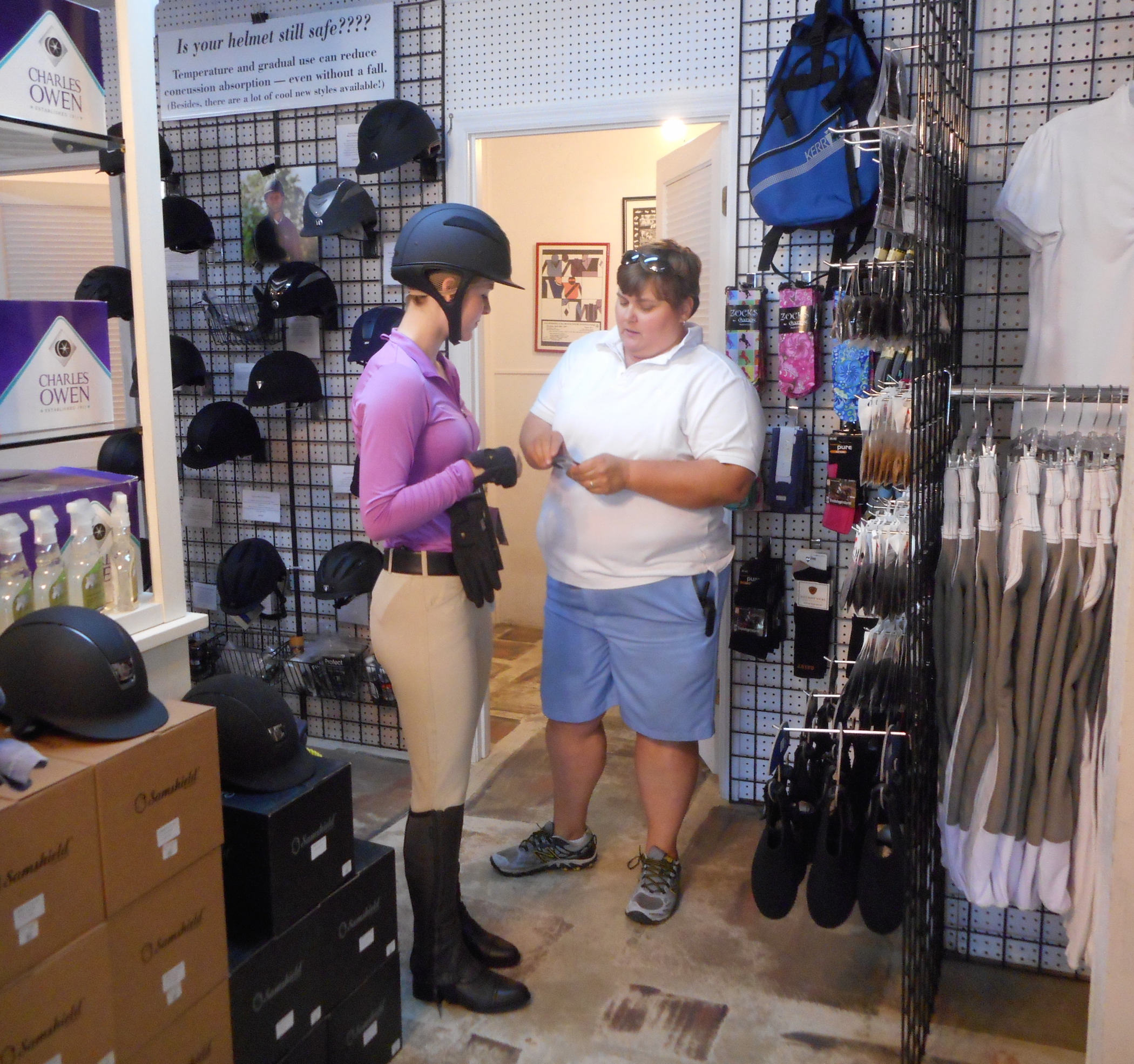 Vicki helping a customer at the Farm House Photo courtesy of Vicki Wood