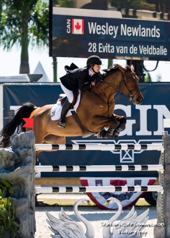 Wesley jumped clear in her Longines World Cup Grand Prix debut at the 2016 Wellington Masters. Photo by Starting Gate Communications