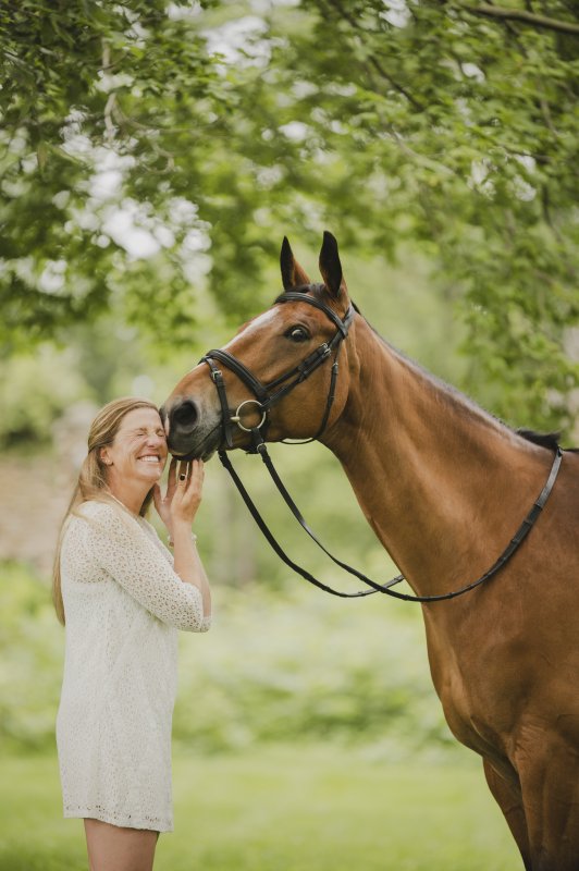 Allie decided during college that pursuing eventing is what she wanted to do. ExtraAllie with, left to right, MBF Starburst, Montpelier Scais and PS I Love You, all owned by Katherine O’Brien.