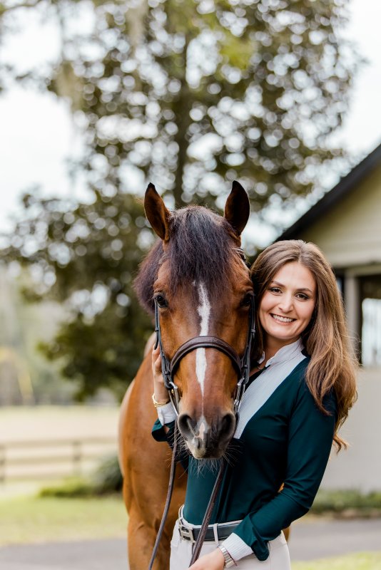 Before moving to attend the University of Florida, Jodie began riding in California.