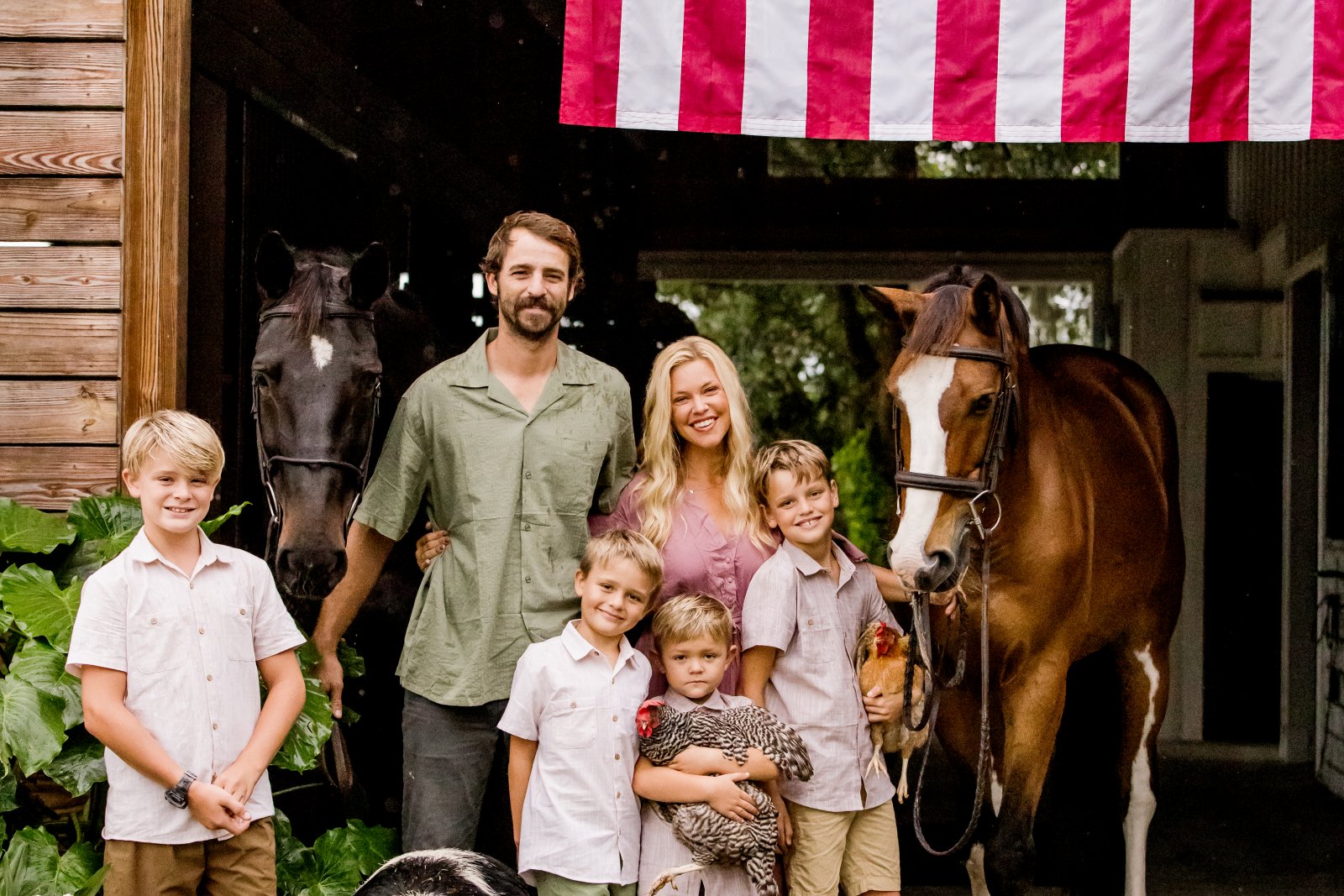 Emily, with Millie, splits her time between her Chamberlin Farms in Ocala, Florida, and Hawaii.