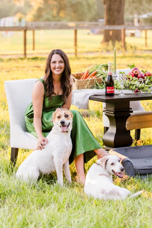 Michelle with her dogs Piper and Gatsby.