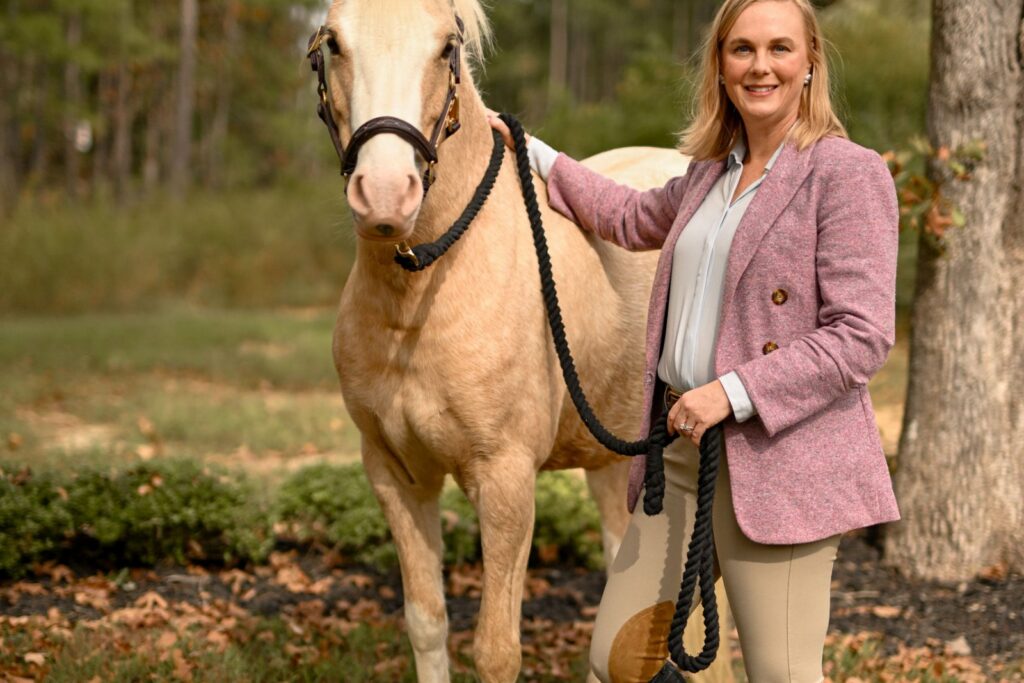 Susan DiFelice with Toby, owned by Susy Shearer, in Chapel Hill, North Carolina.