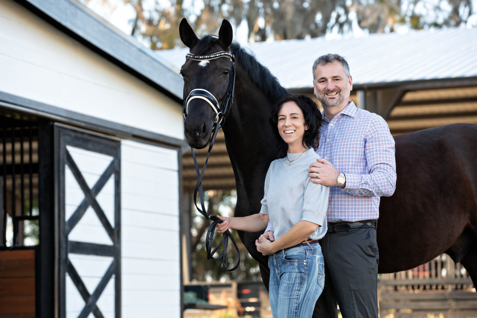 Marta Renilla and Anartz Chanca at their family farm in Ocala, Florida.