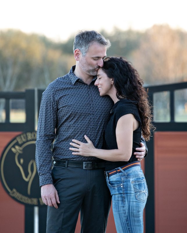 Marta Renilla and Anartz Chanca at their family farm in Ocala, Florida.