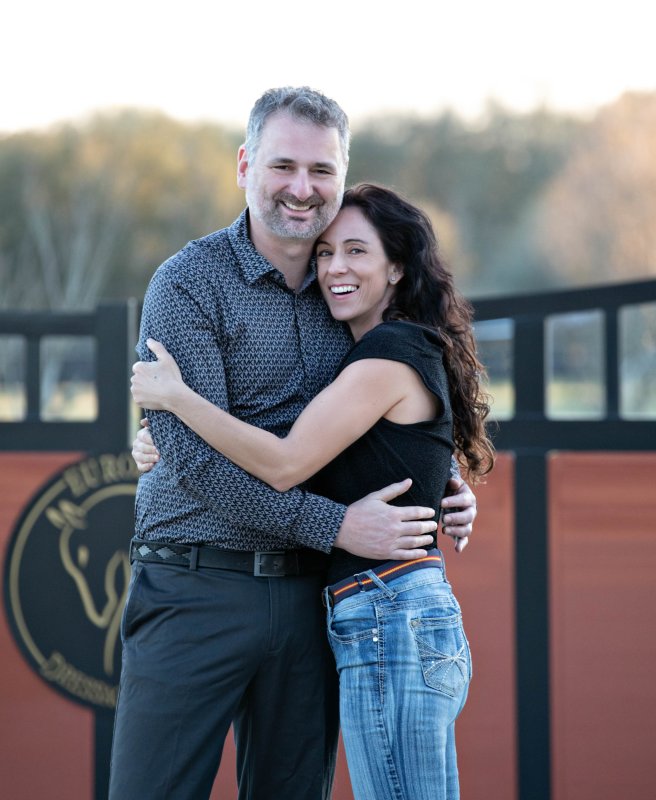 Marta Renilla and Anartz Chanca at their family farm in Ocala, Florida.