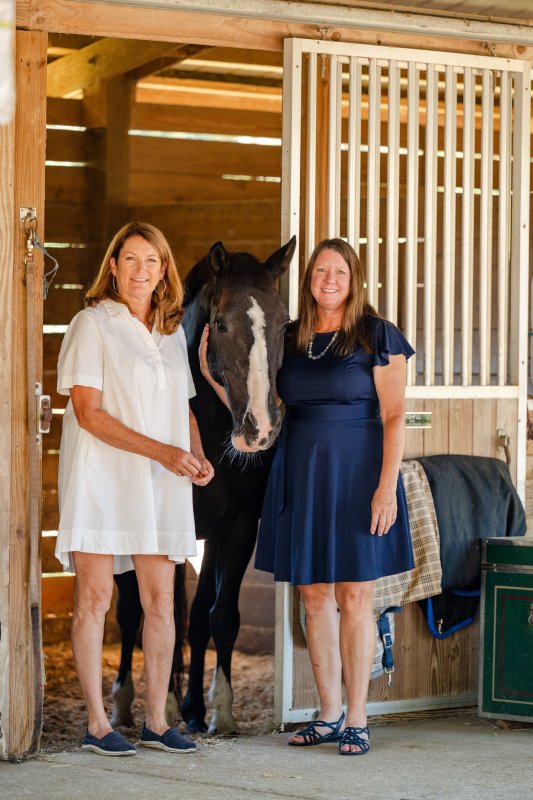 Amy and Janet with Wishful, owned by Cavallo Farms.