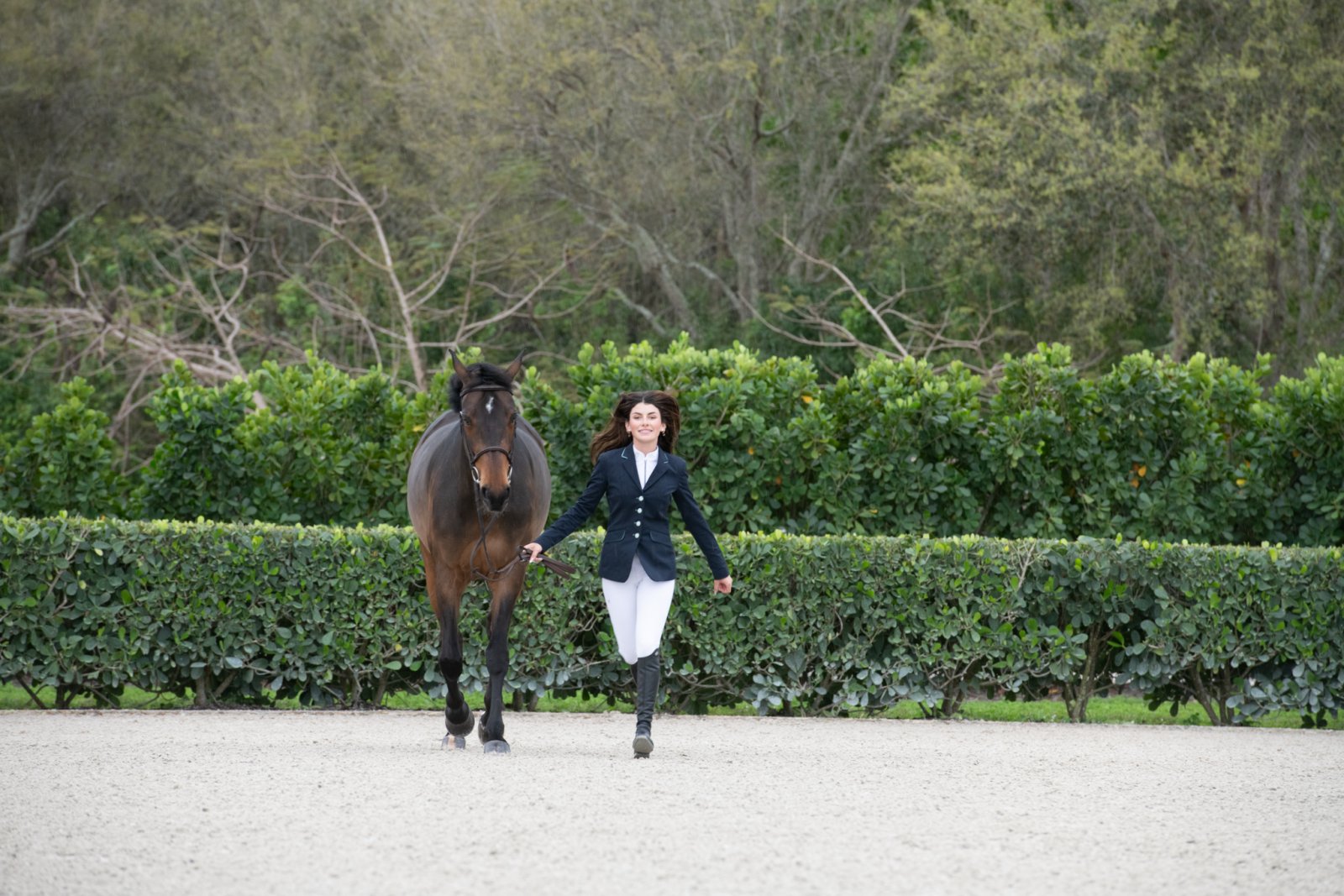 Baylee McKeever with Formidable at Castle Hill Farm in Wellington, Florida.