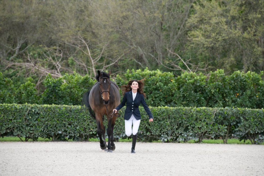 Baylee McKeever with Formidable at Castle Hill Farm in Wellington, Florida.