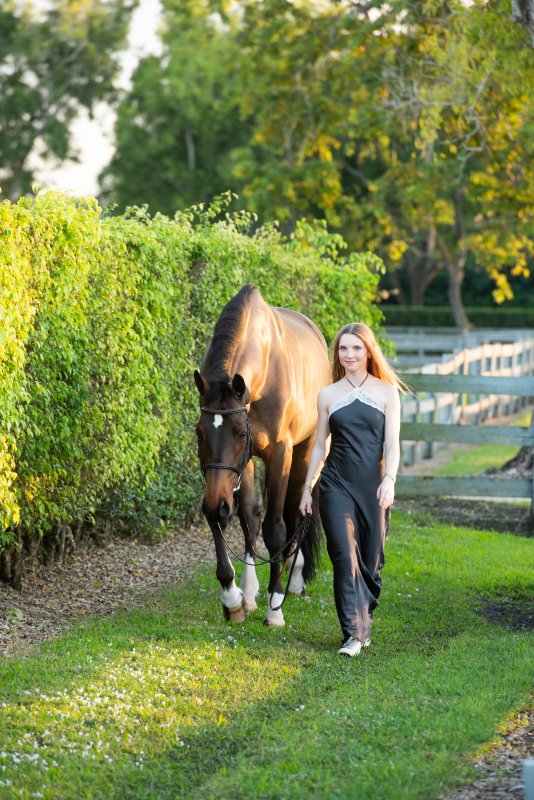 Olivia and Class Act. "I've always spent my days hanging around the barn," she said.