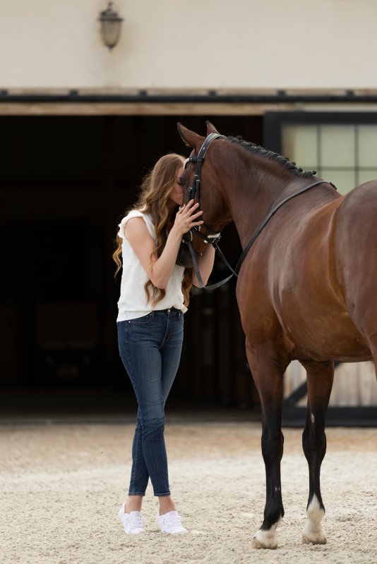 Nadine with her personal horse, Kain T.