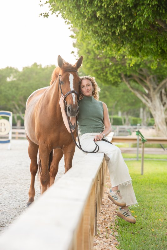Finwe enjoys not competing but preparing horses for the ring.