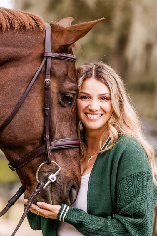 Outside of riding, Max enjoys spending time with the horses and being part of the farm’s daily routine.