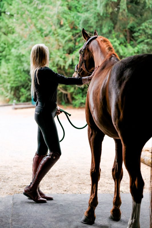 Karen with Viva Las Vegas, aka Tye, owned by Betsy Kunert.