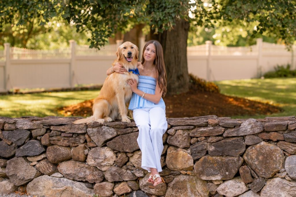 Grace and her dog, Zeke.
