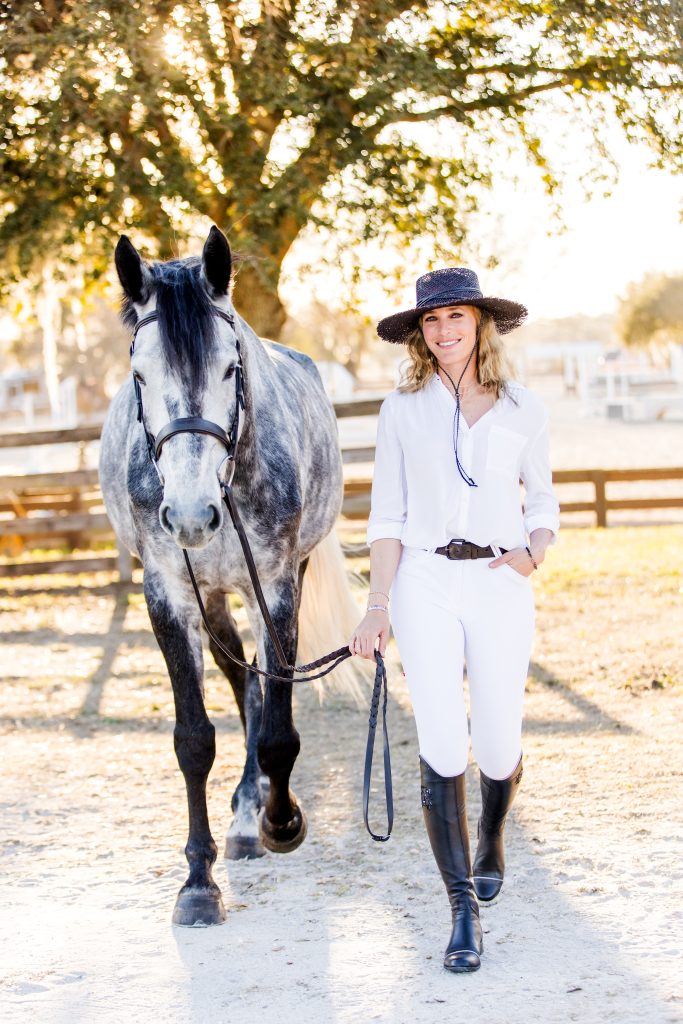 Even as her career has expanded, Natasha has remained committed to being actively involved with the horses in her care.