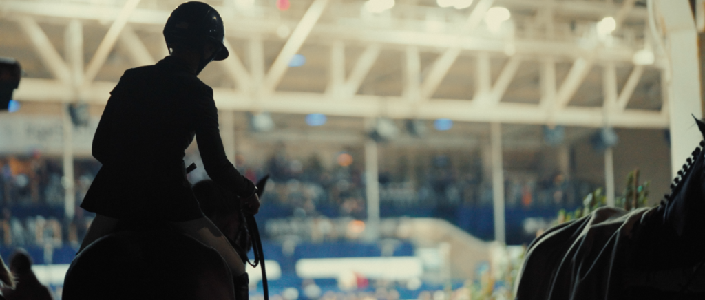 Skylar entering the arena during “JUMPERS”.